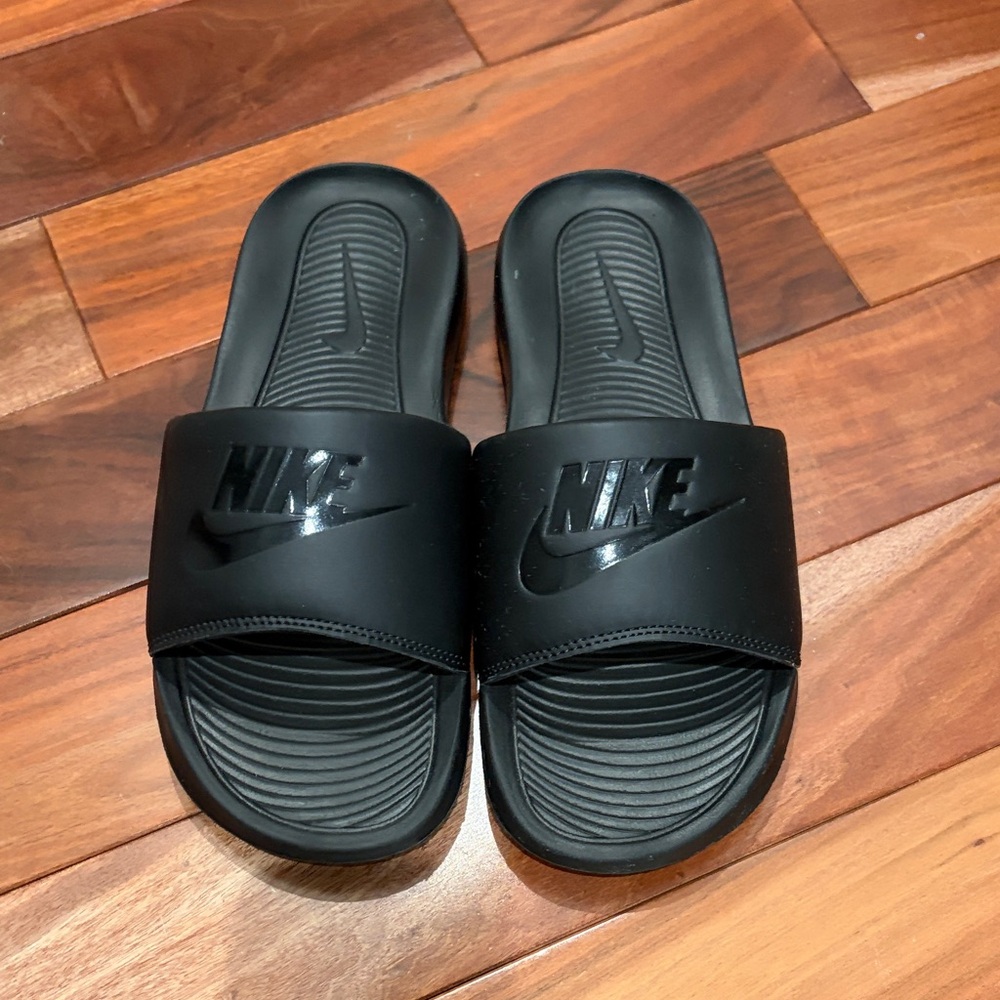 Nike Black Logo Slide Sandals